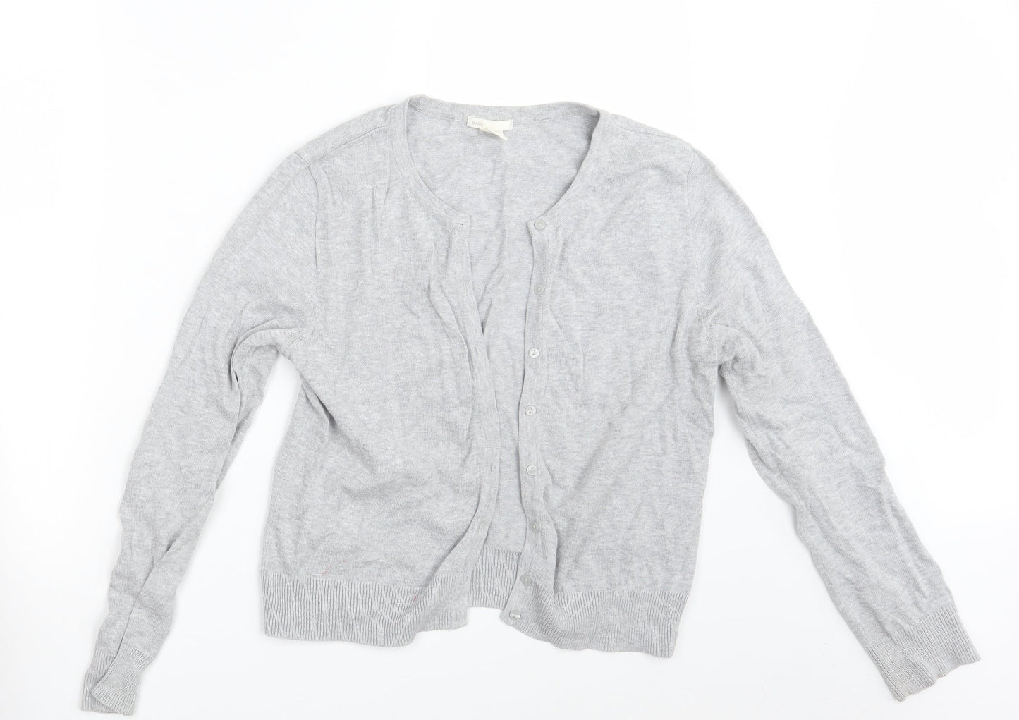 H&M Womens Grey   Cardigan Jumper Size M