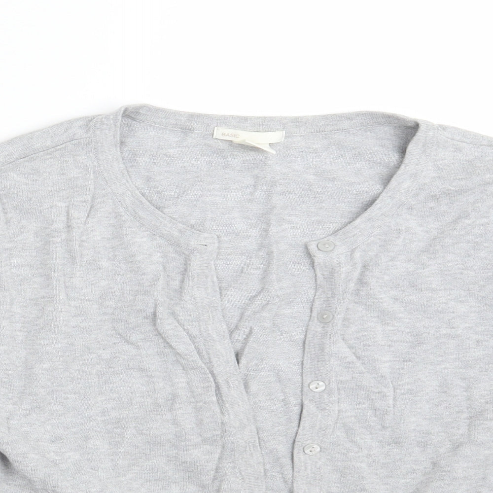 H&M Womens Grey   Cardigan Jumper Size M