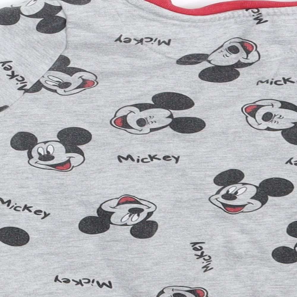 Mickey Mouse Boys Grey Animal Print  Pullover Jumper Size 2-3 Years  - Mickey Mouse