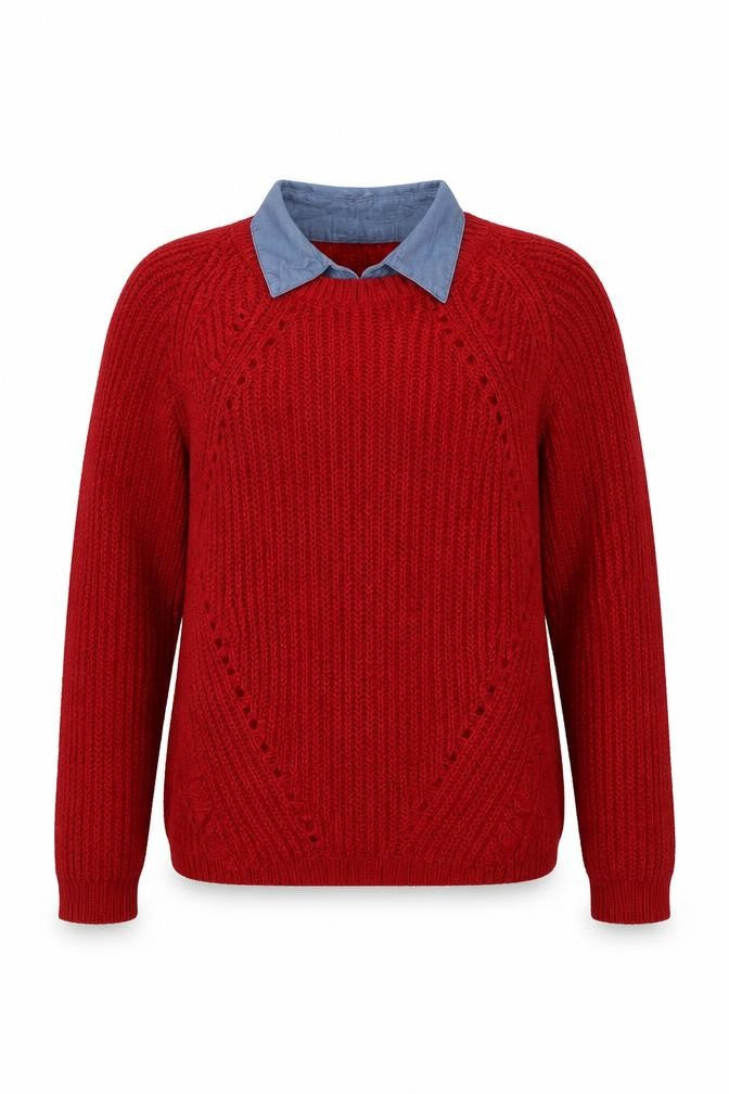 NEXT Womens Red  Knit Pullover Jumper Size 12