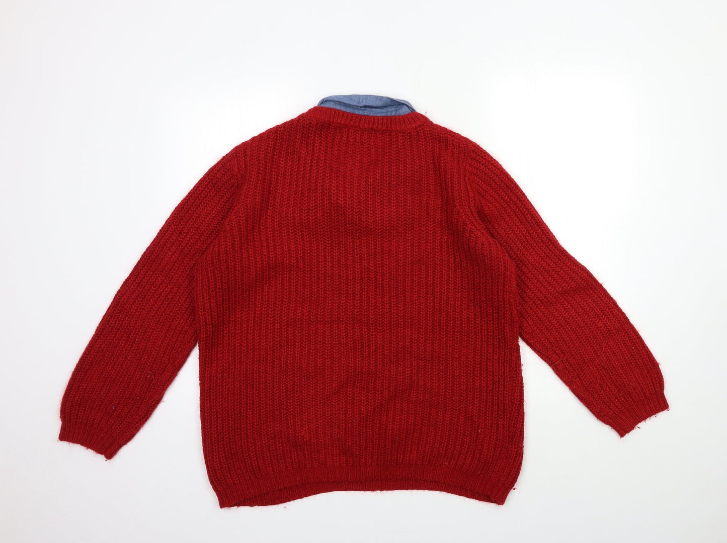 NEXT Womens Red  Knit Pullover Jumper Size 12