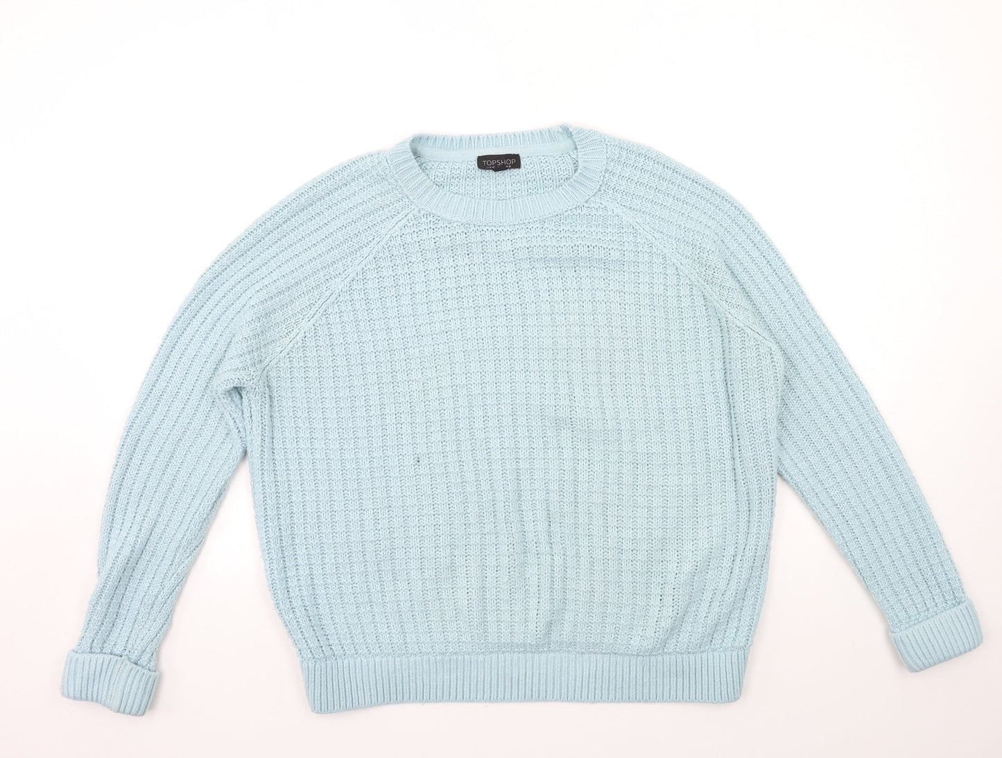Topshop Womens Blue  Knit Pullover Jumper Size 12