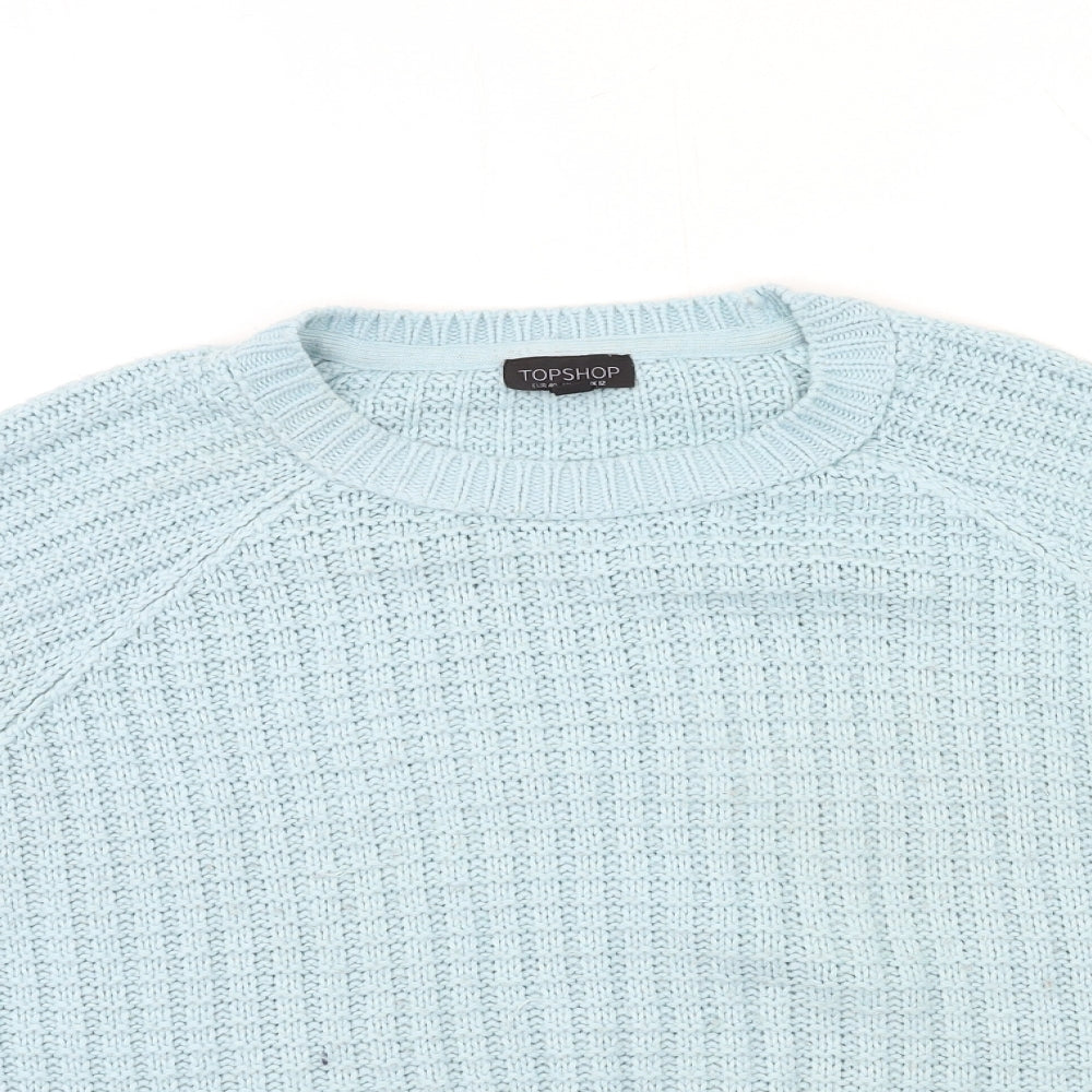 Topshop Womens Blue  Knit Pullover Jumper Size 12