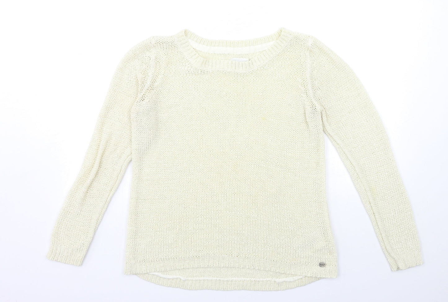 Only Womens Beige  Knit Pullover Jumper Size L