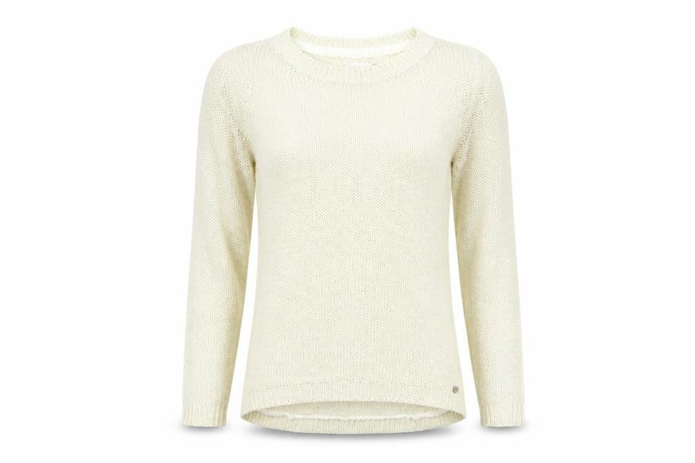 Front view of Only women’s beige knit jumper, size L