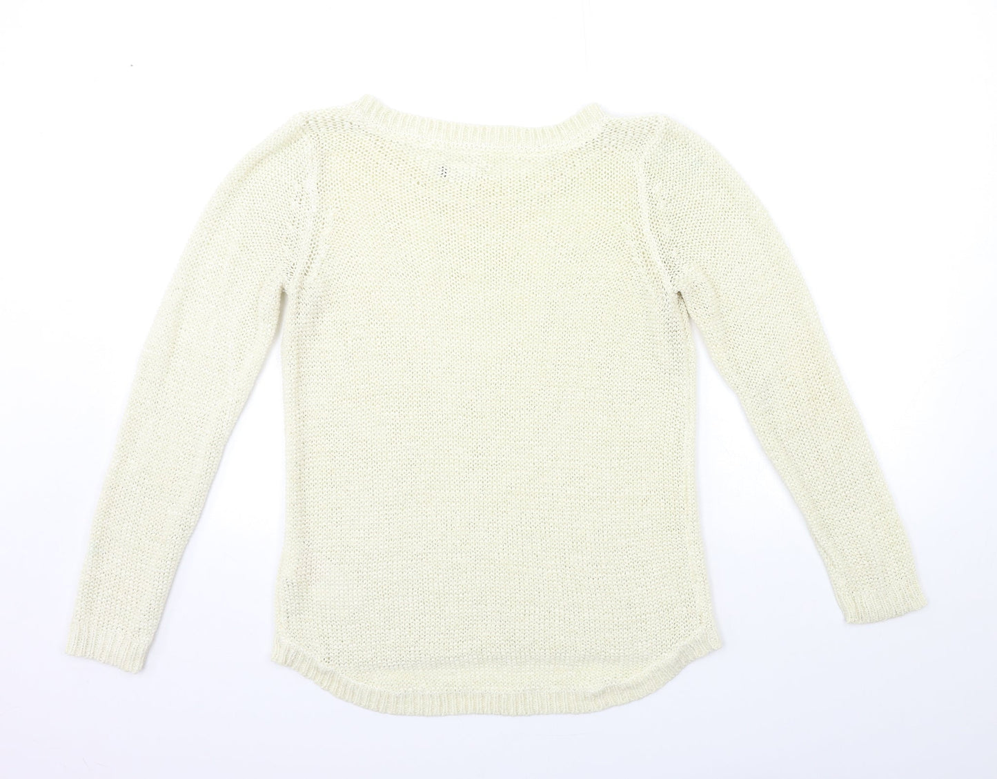 Only Womens Beige  Knit Pullover Jumper Size L