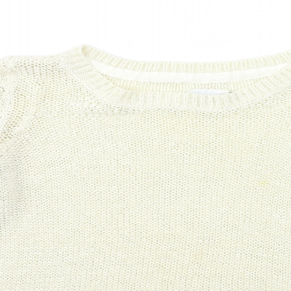 Only Womens Beige  Knit Pullover Jumper Size L