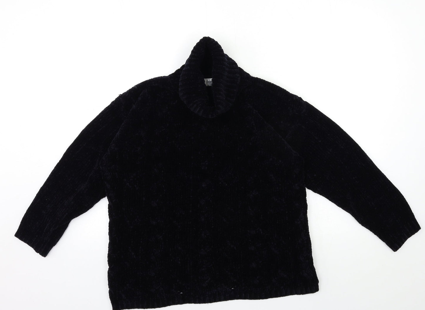 Design Essentials Womens Black  Knit Pullover Jumper Size S