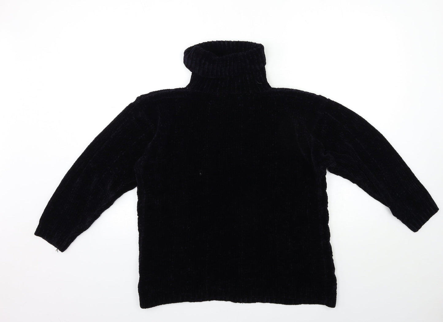 Design Essentials Womens Black  Knit Pullover Jumper Size S