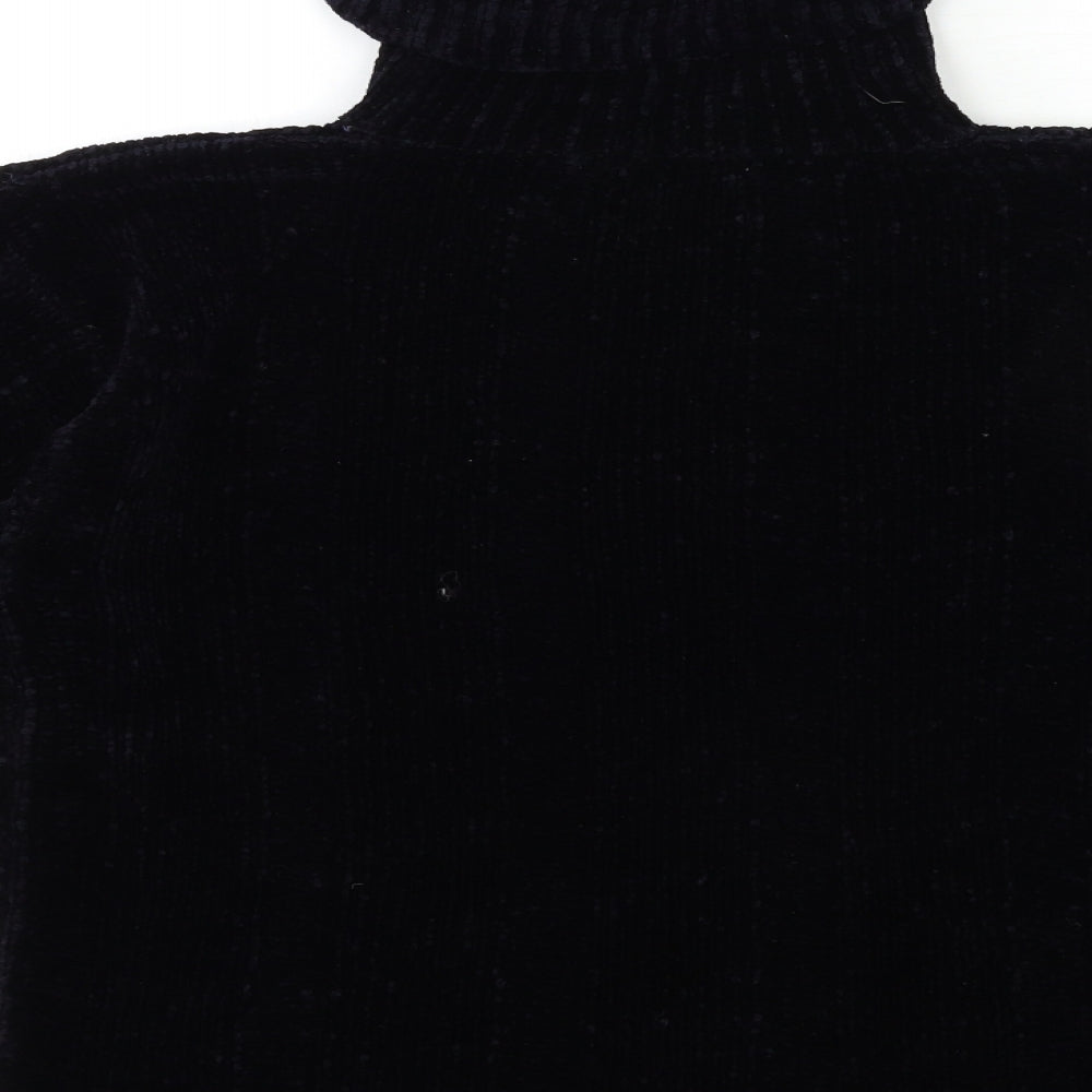 Design Essentials Womens Black  Knit Pullover Jumper Size S