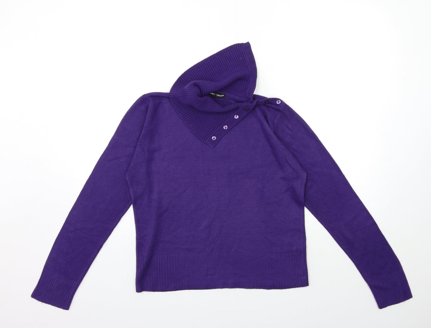 Debbie Morgan Womens Purple  Knit Pullover Jumper Size M