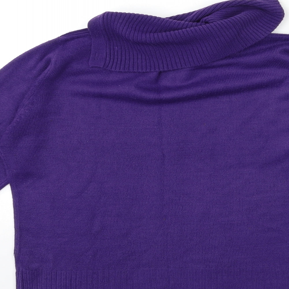 Debbie Morgan Womens Purple  Knit Pullover Jumper Size M