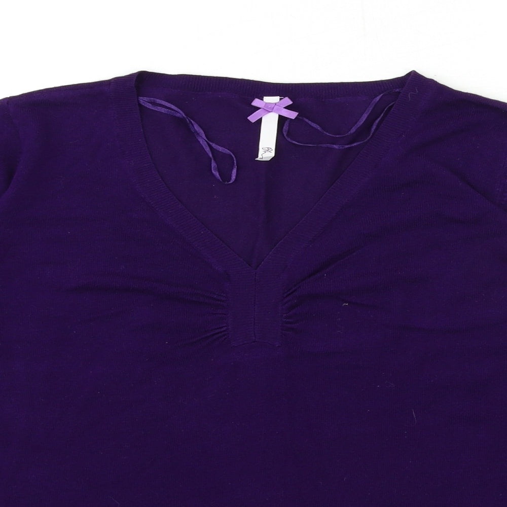 BHS Womens Purple  Knit Pullover Jumper Size 16