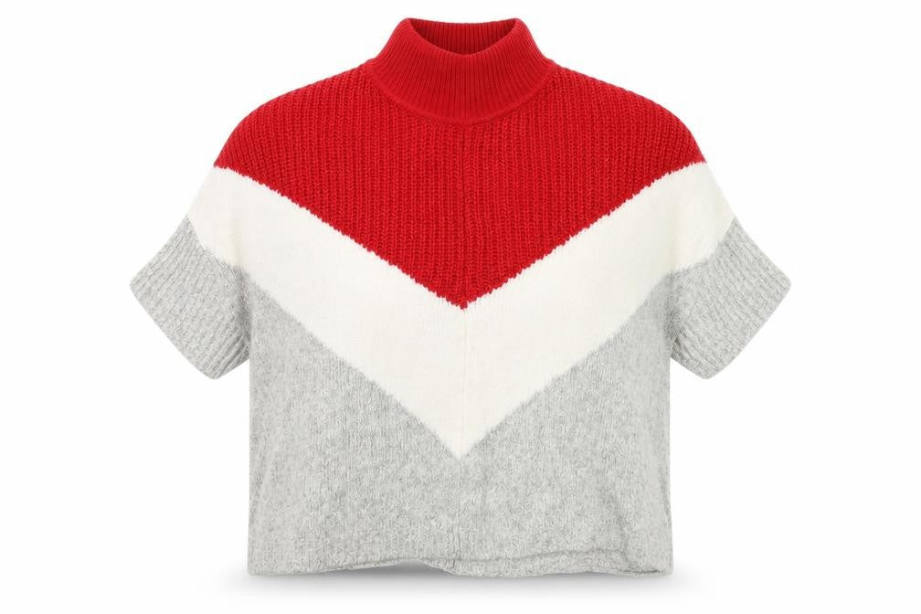 Marks and Spencer Womens Red Striped Knit Pullover Jumper Size M
