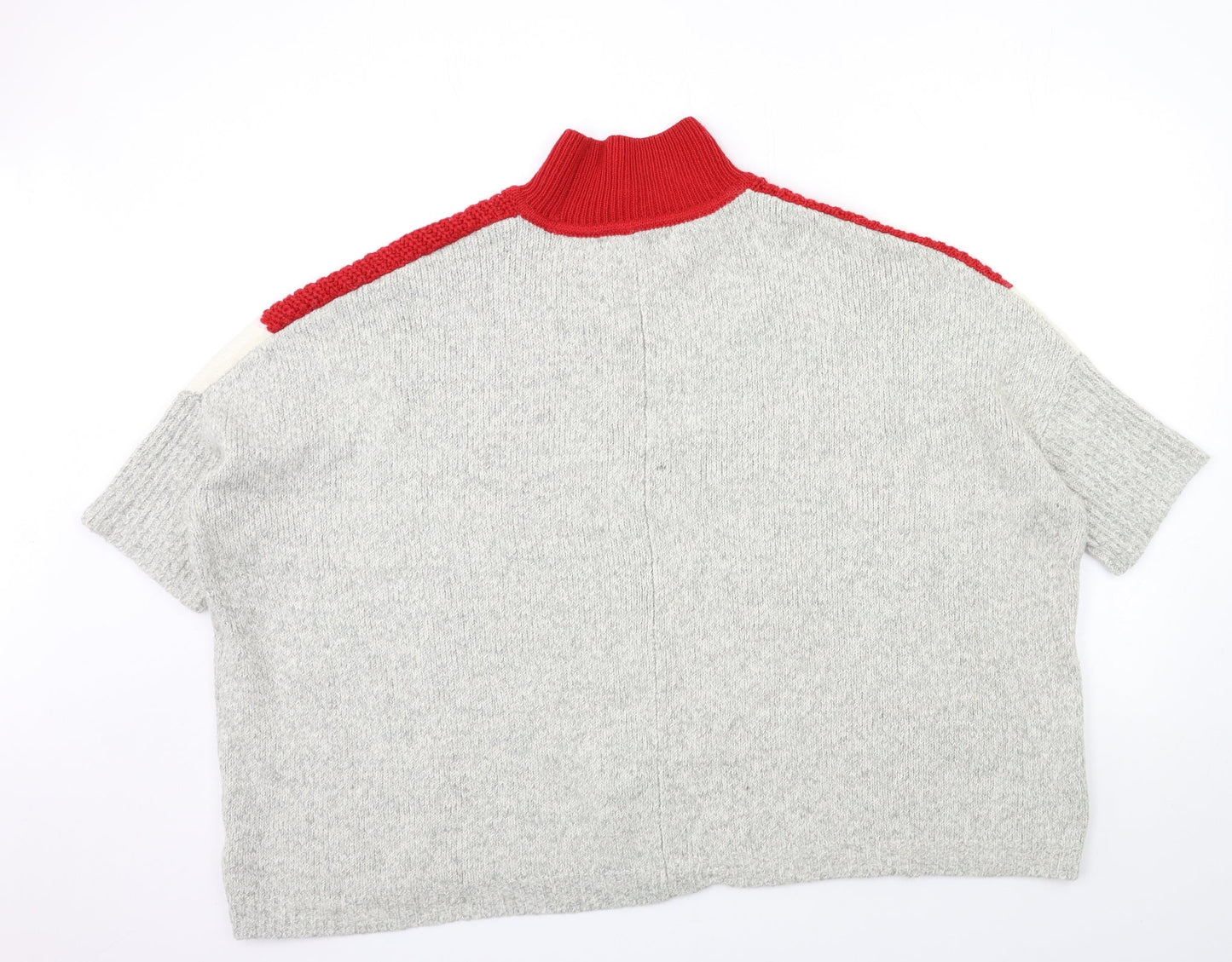 Marks and Spencer Womens Red Striped Knit Pullover Jumper Size M
