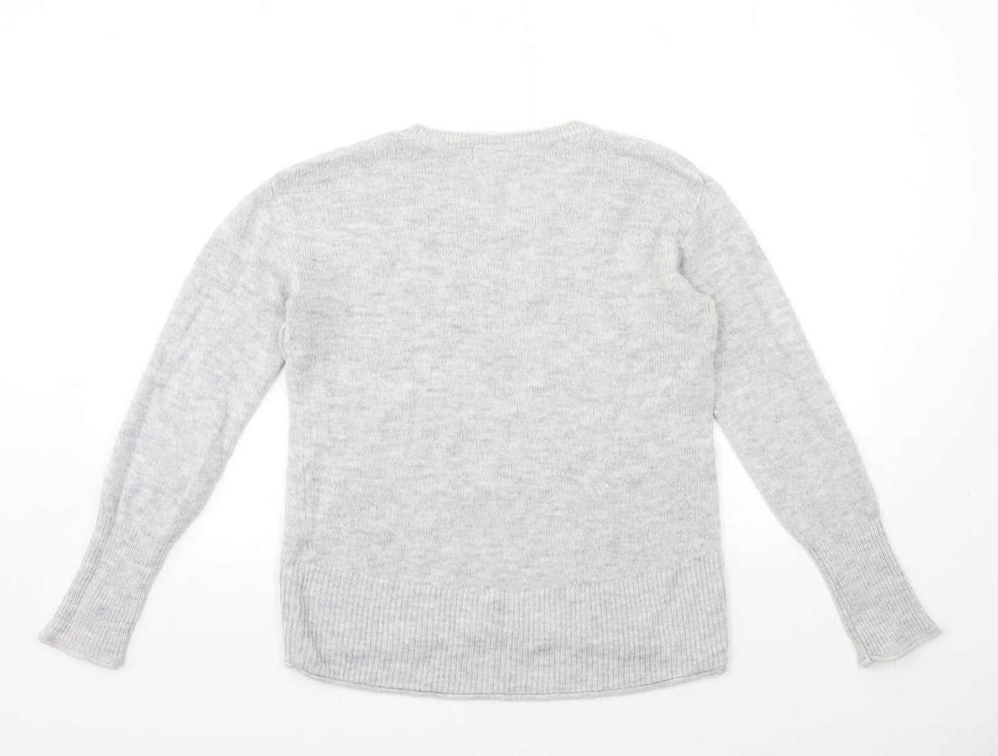 H&M Womens Grey  Knit Pullover Jumper Size M