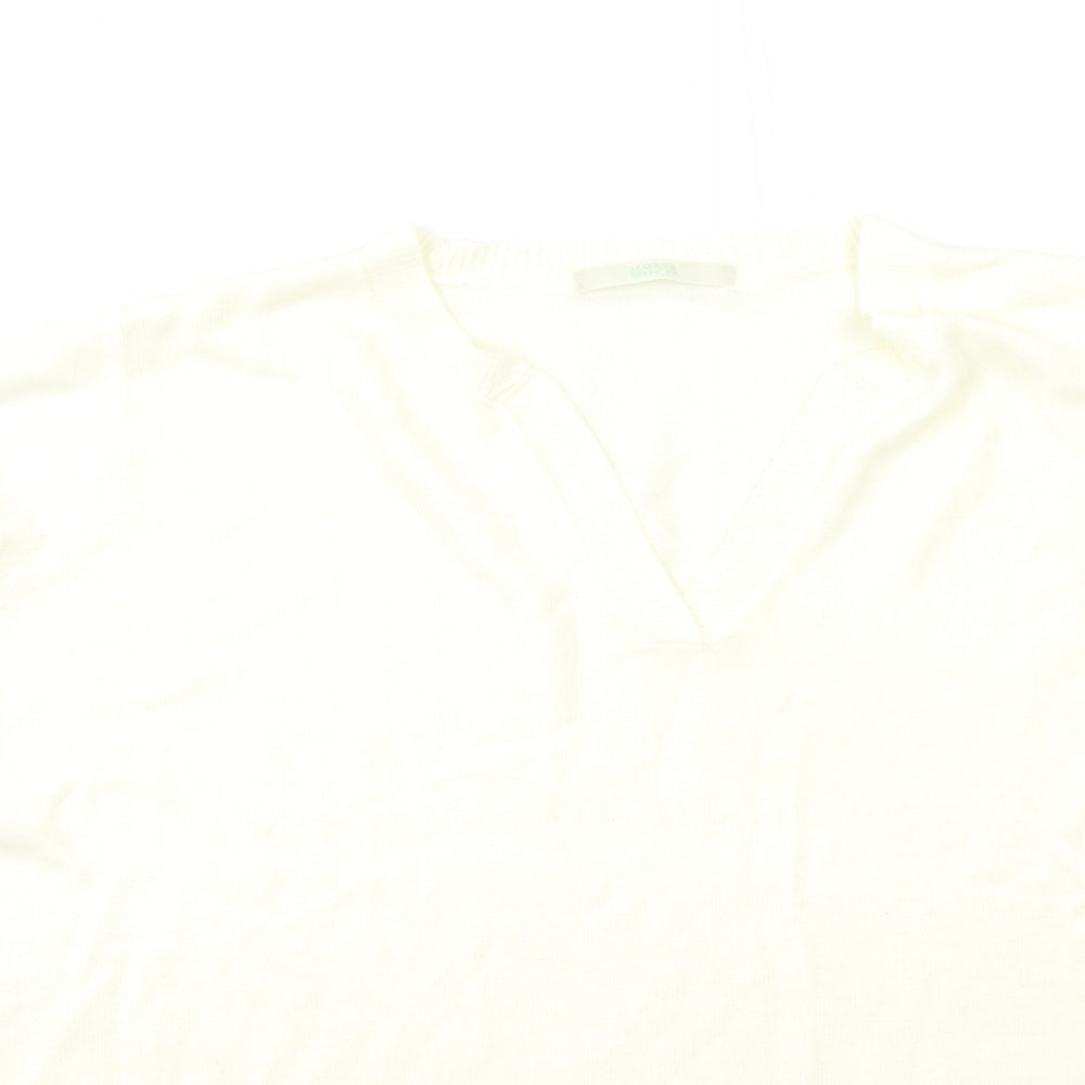 Marks and Spencer Womens White  Knit Pullover Jumper Size 20