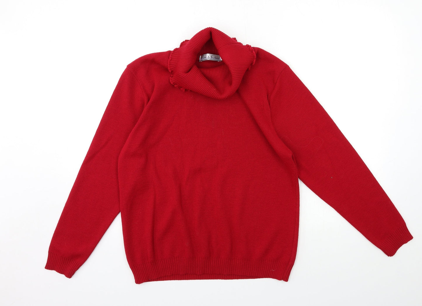 Pure & natural Womens Red  Knit Pullover Jumper Size M
