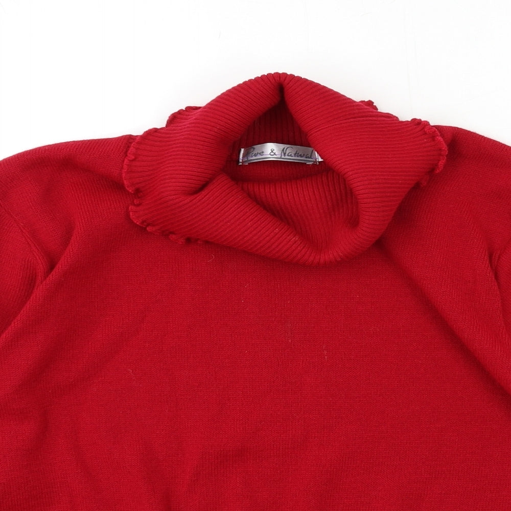 Pure & natural Womens Red  Knit Pullover Jumper Size M