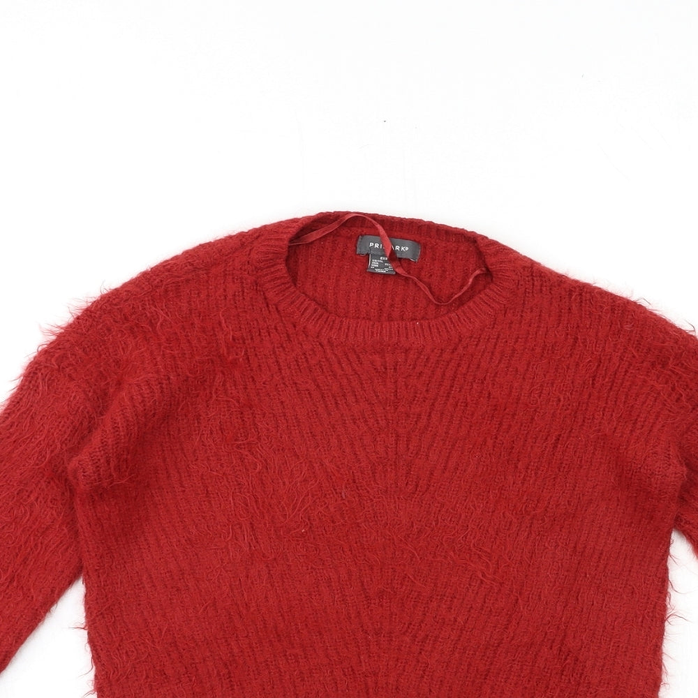 Primark Womens Red  Knit Pullover Jumper Size 4