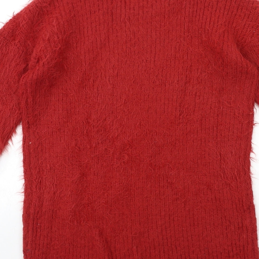 Primark Womens Red  Knit Pullover Jumper Size 4