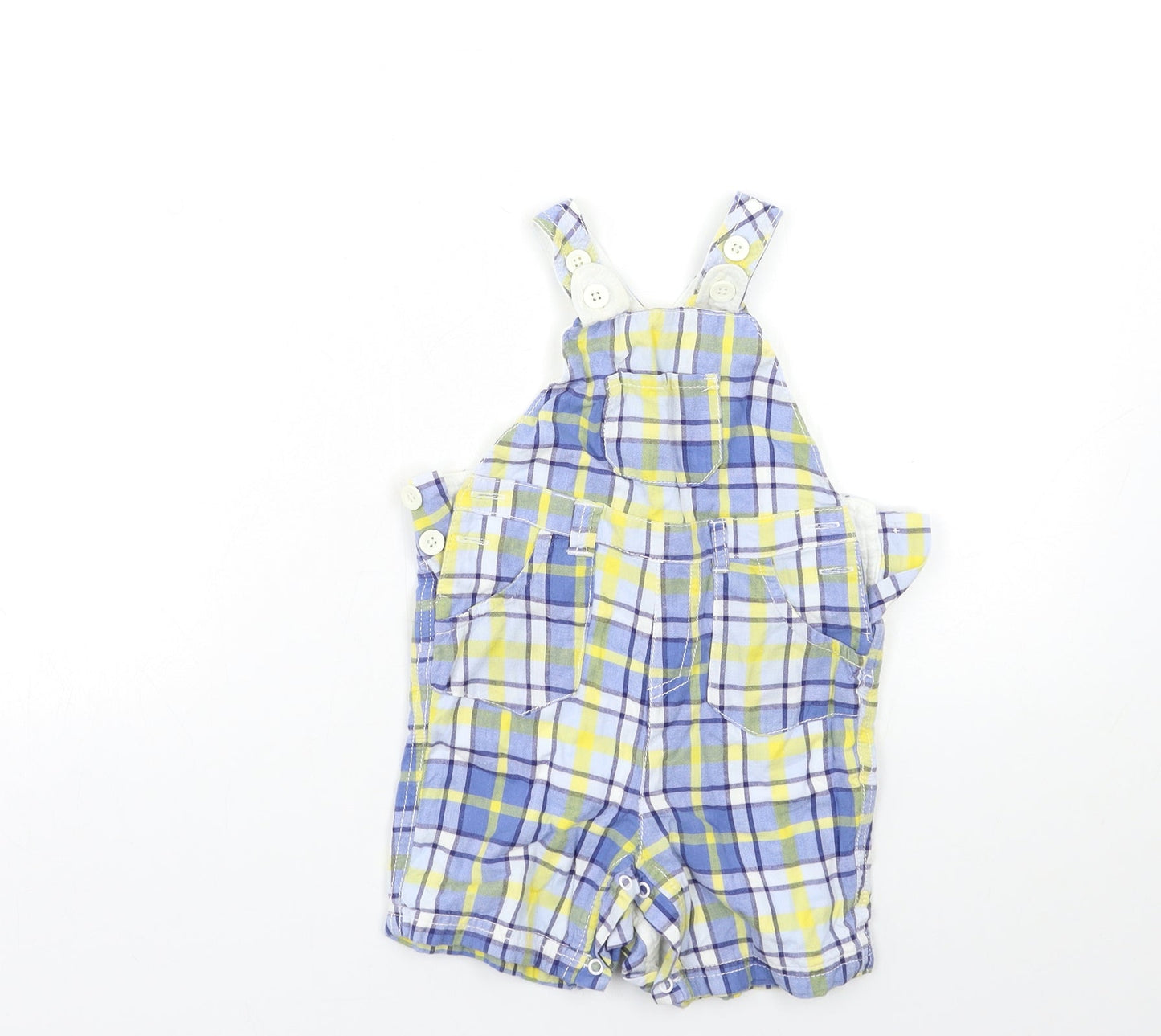 NEXT Baby Blue Check  Cargo Trousers Size 9-12 Months