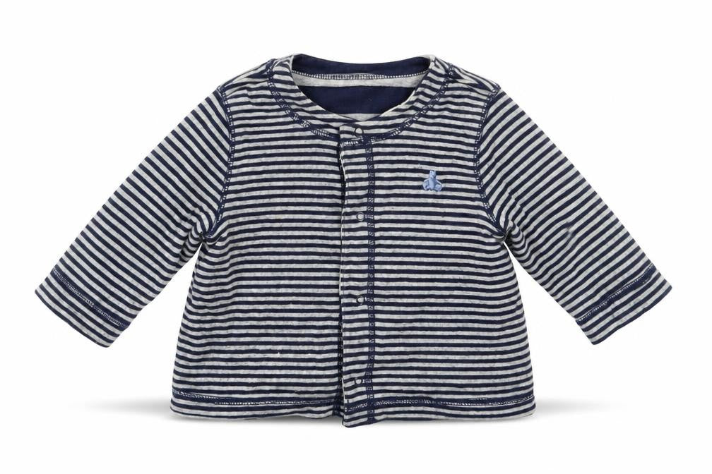 Front view of Gap Baby Grey Striped jumper, size 3-6, Months