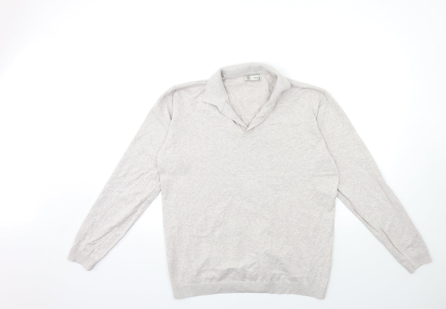 NEXT Mens Beige  Knit Pullover Jumper Size L