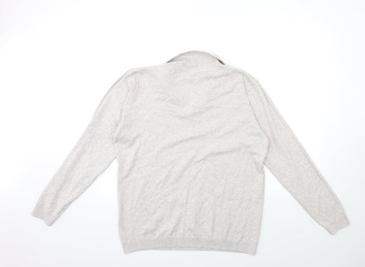 NEXT Mens Beige  Knit Pullover Jumper Size L