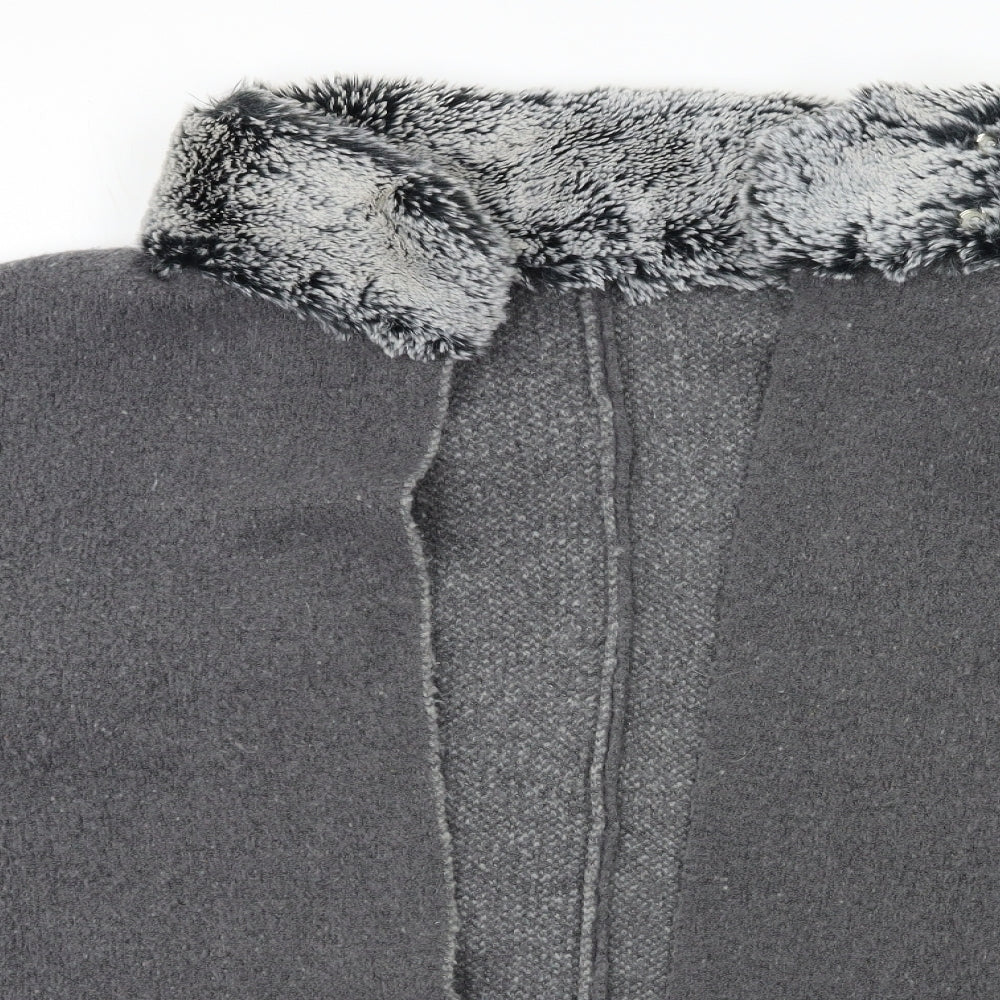 Marks and Spencer Womens Grey  Knit Cardigan Jumper One Size