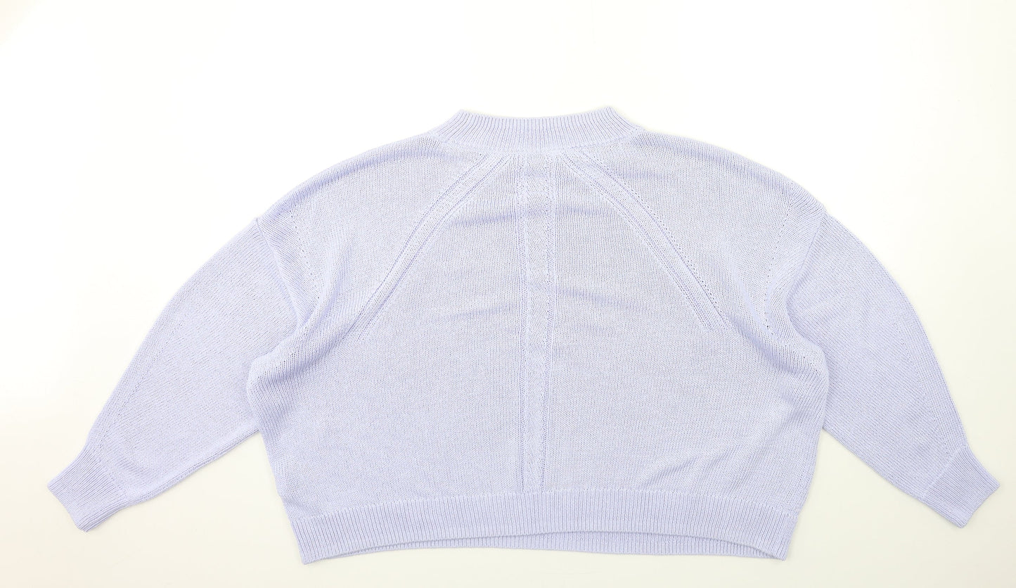 Per Una Womens Blue  Knit Pullover Jumper Size XL