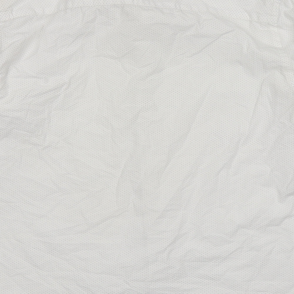 Taylor & Wright Mens White Polka Dot   Button-Up Size 16.5