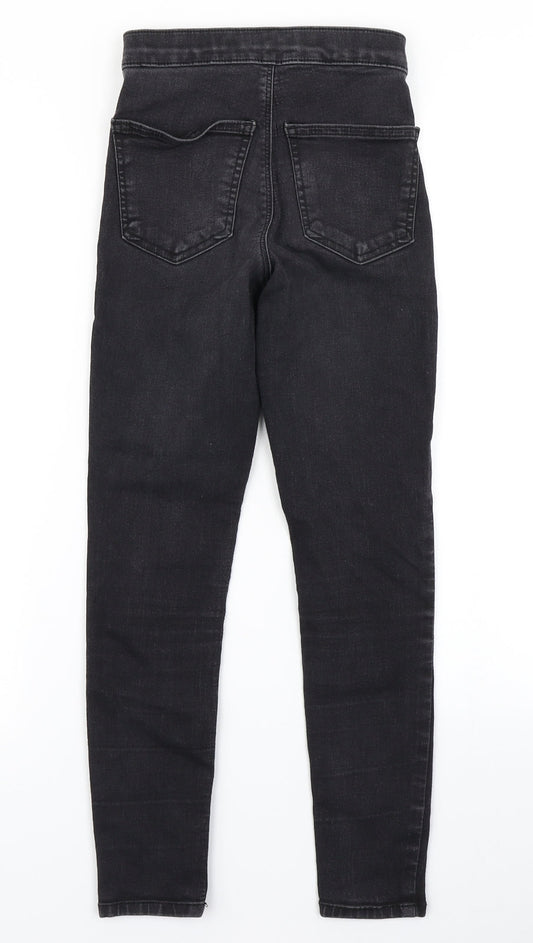 Topshop Womens Black  Denim Skinny Jeans Size 25 in L28 in
