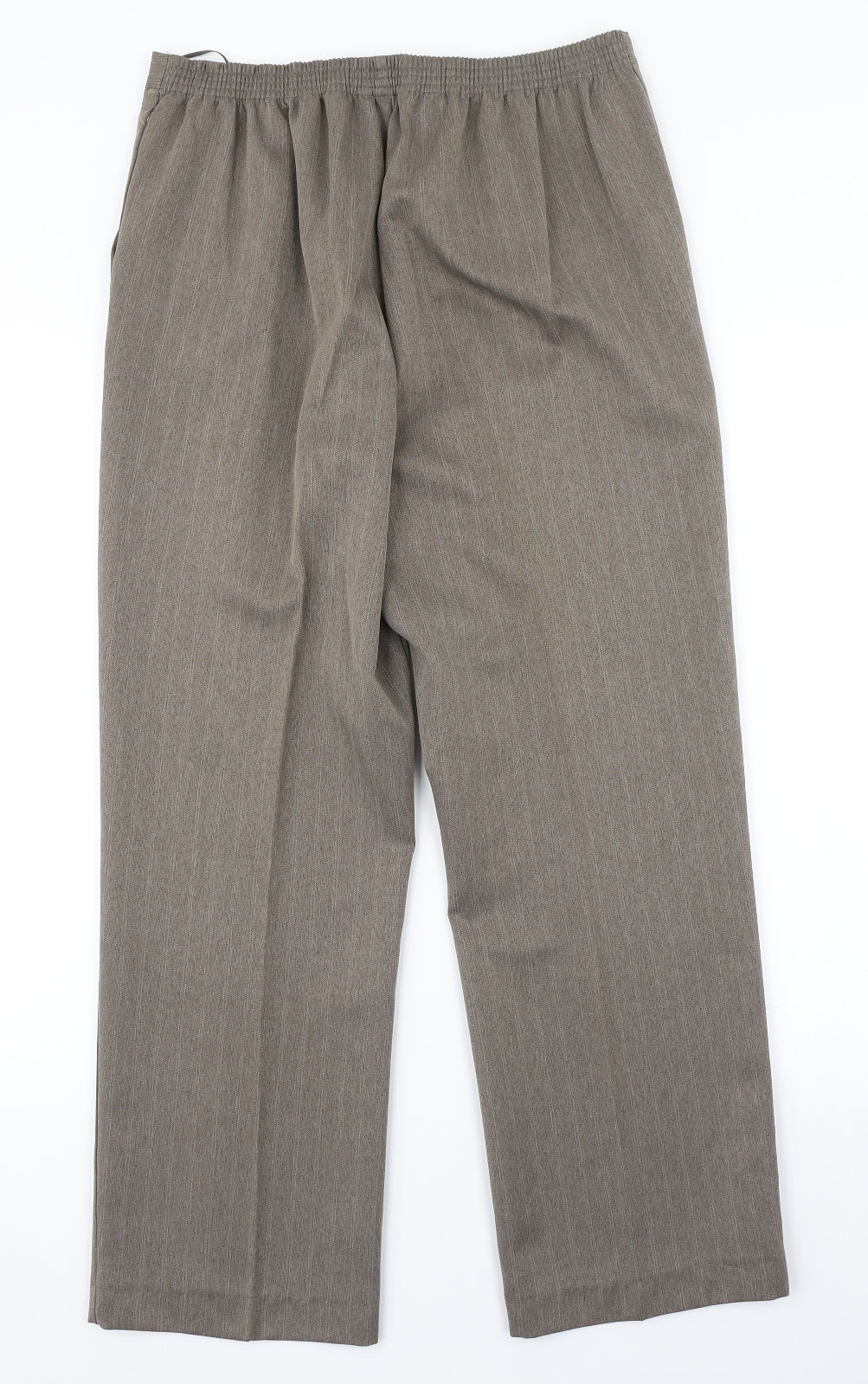 BM Womens Brown Striped  Dress Pants Trousers Size 12 L25 in