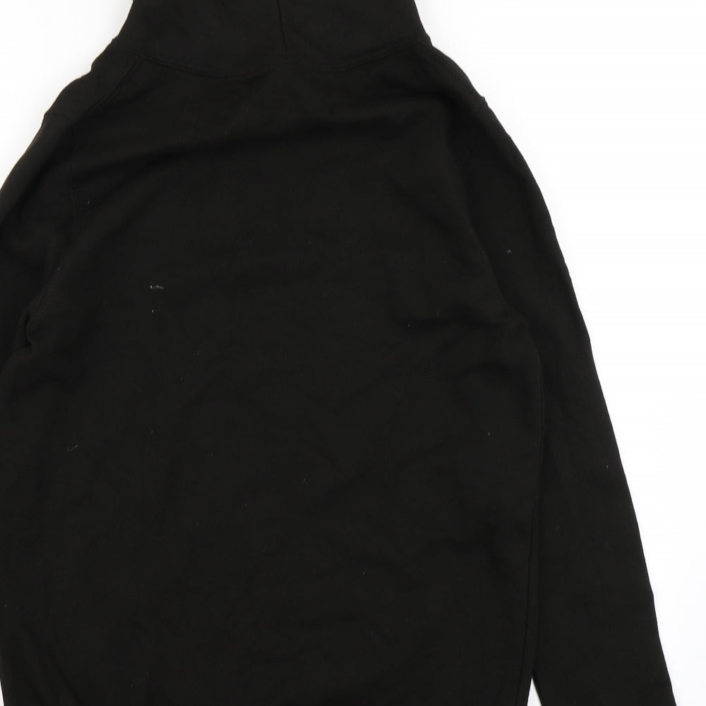 Justhoods Womens Black   Pullover Hoodie Size S