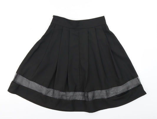 The Style Womens Black   Pleated Skirt Size XS