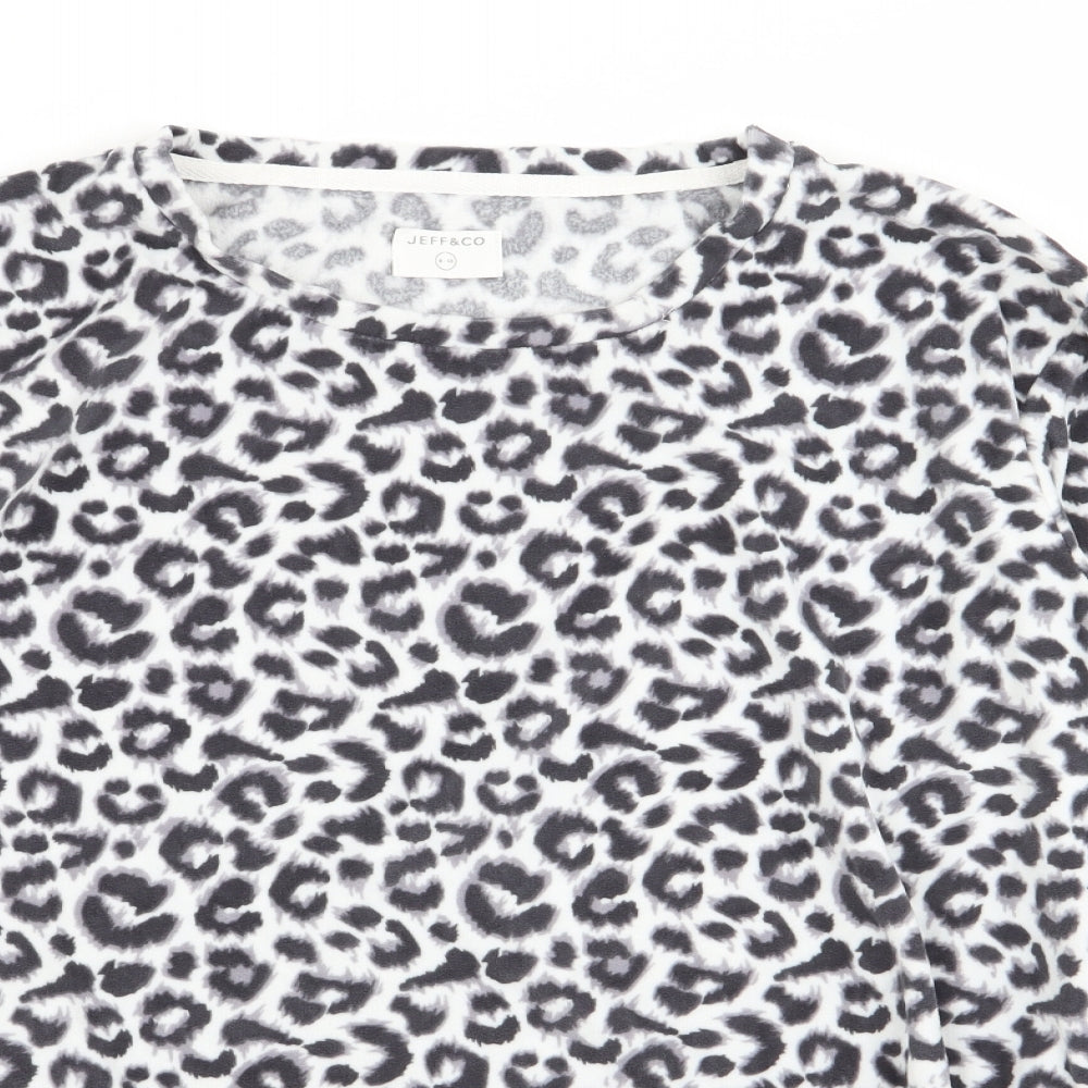 jeff and co Womens Multicoloured Animal Print  Top Pyjama Top Size 8