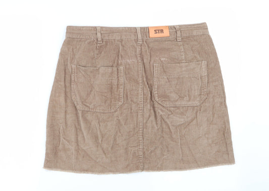 STR Womens Brown   Flare Skirt Size 12