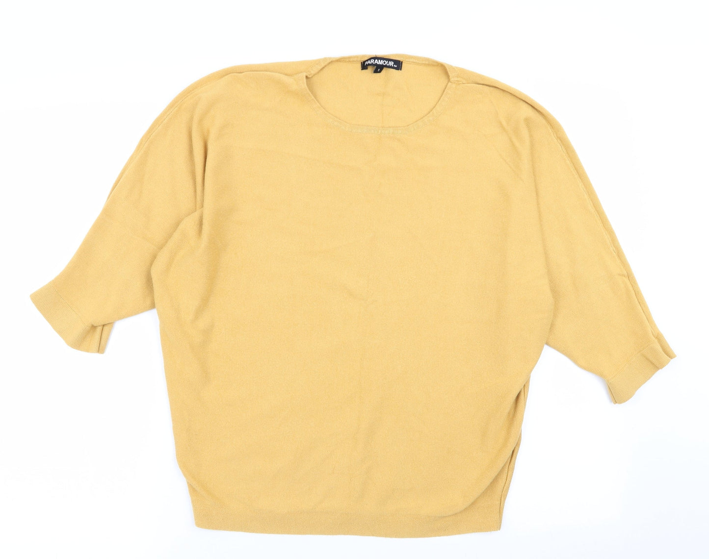 paramour Womens Yellow   Pullover Jumper Size S