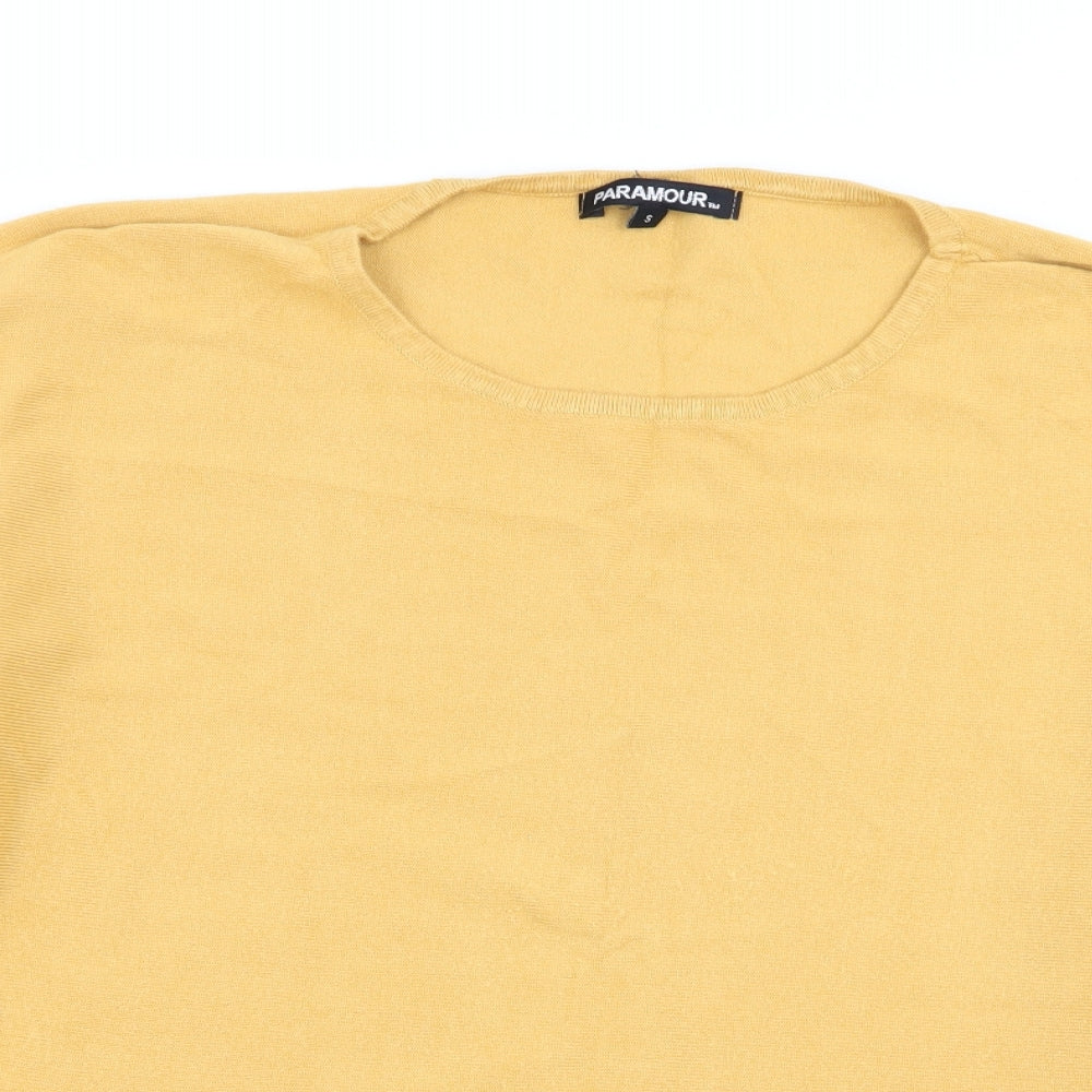 paramour Womens Yellow   Pullover Jumper Size S