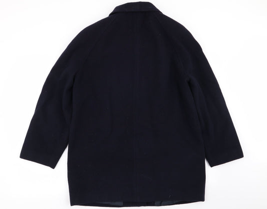Preworn Womens Blue   Overcoat Coat Size 14