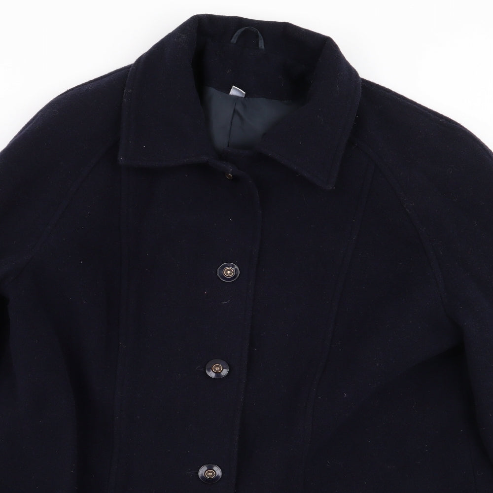 Preworn Womens Blue   Overcoat Coat Size 14