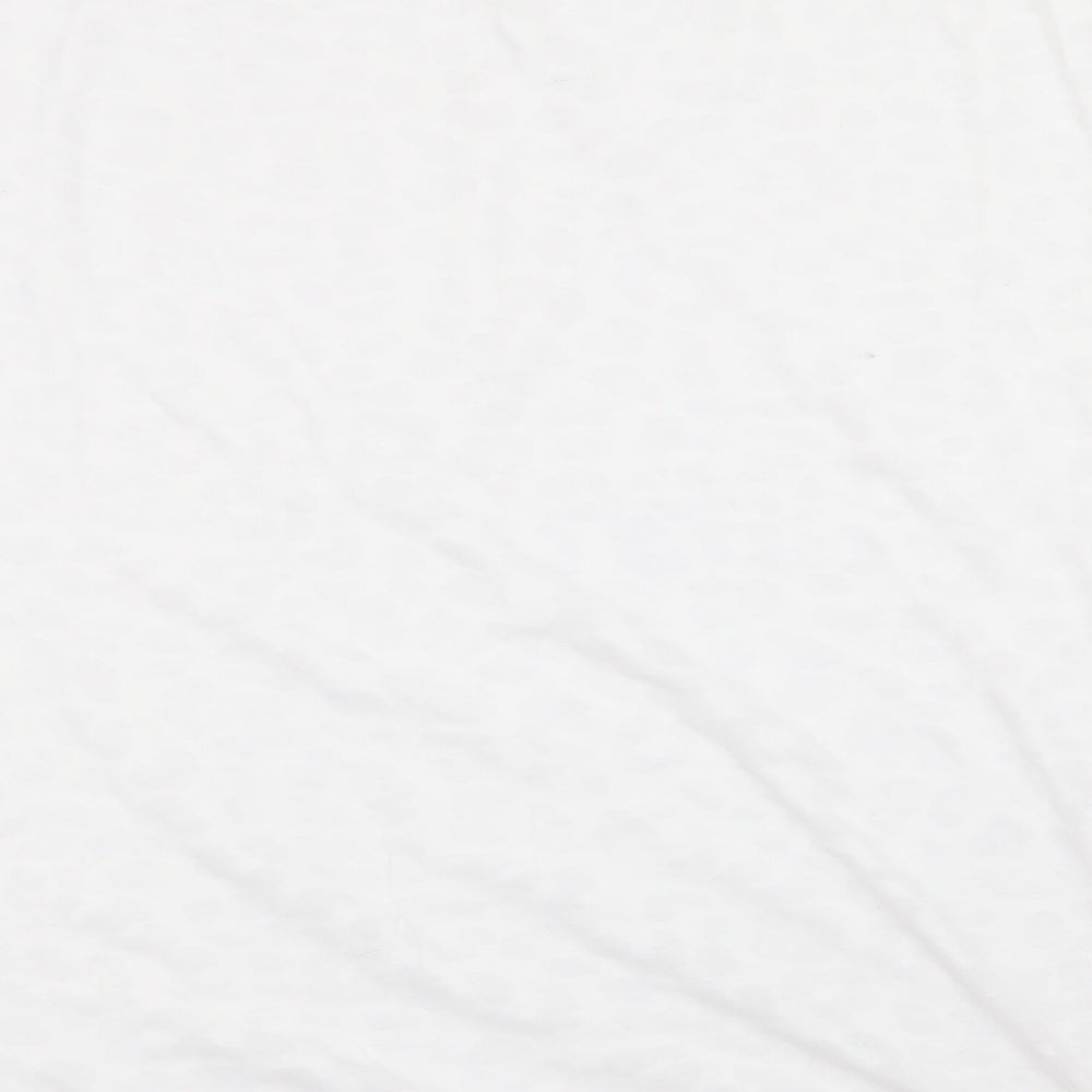 jd williams Womens White Animal Print  Basic T-Shirt Size 12