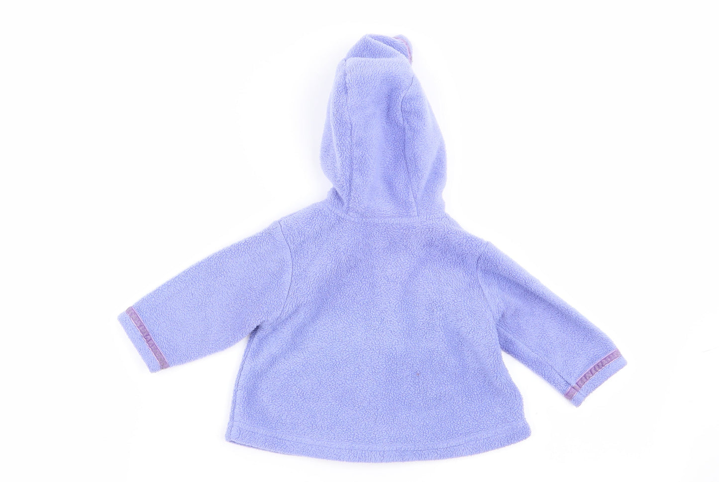 Asda George Girls Blue Floral  Full Zip Jumper Size 3-6 Months