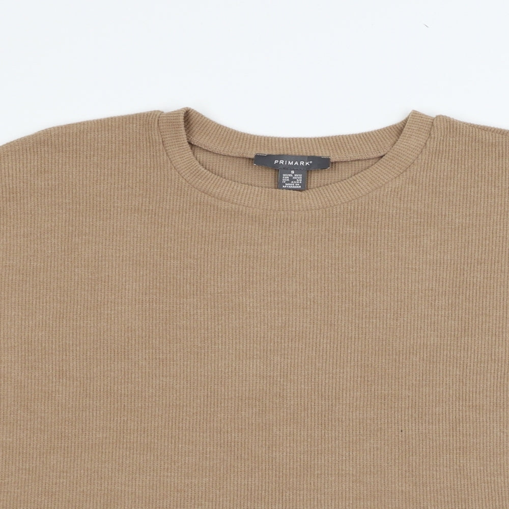 Primark Womens Brown  Jersey Pullover Sweatshirt Size 10