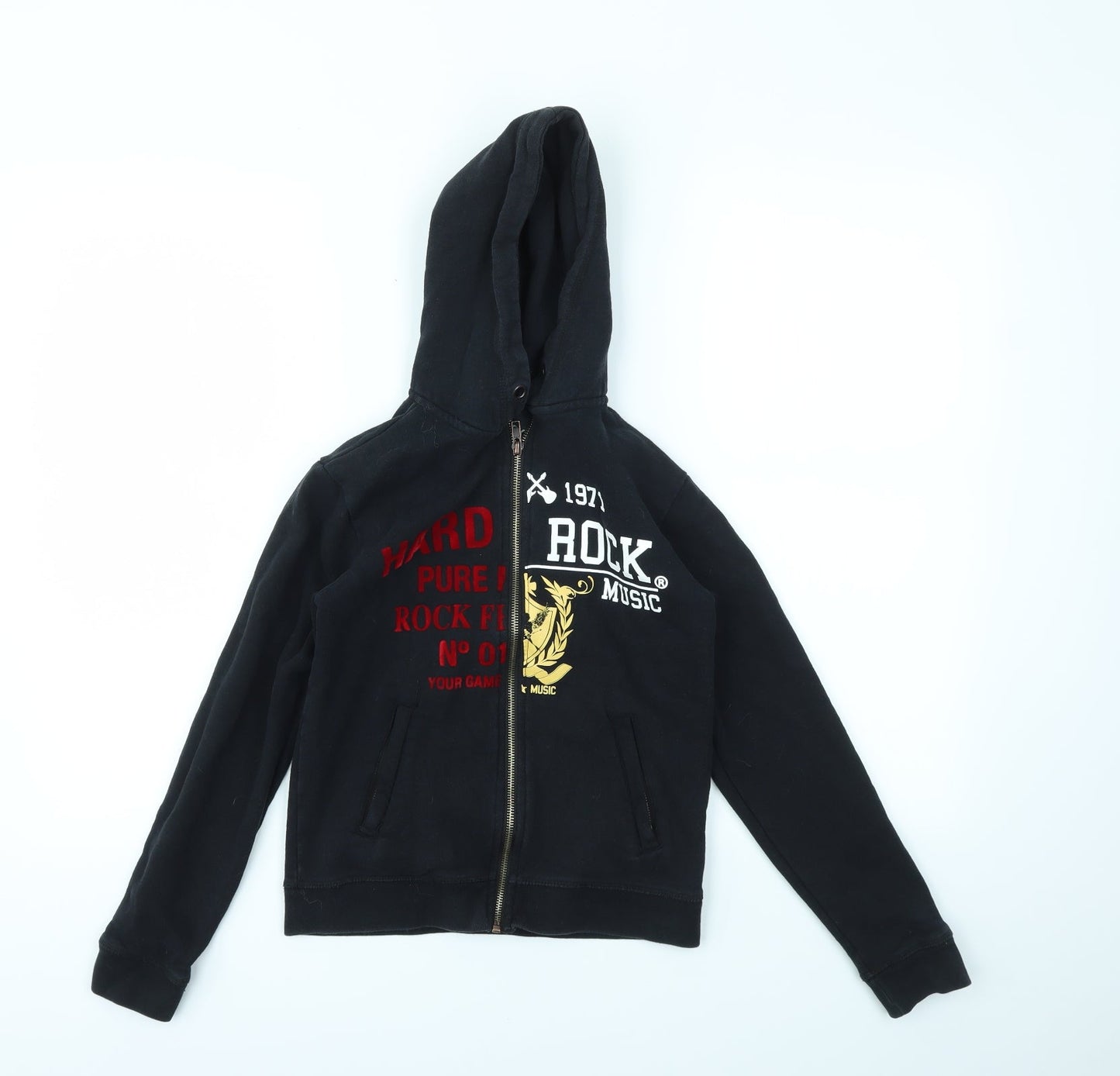 Hard Rock Boys Black   Full Zip Jumper Size M