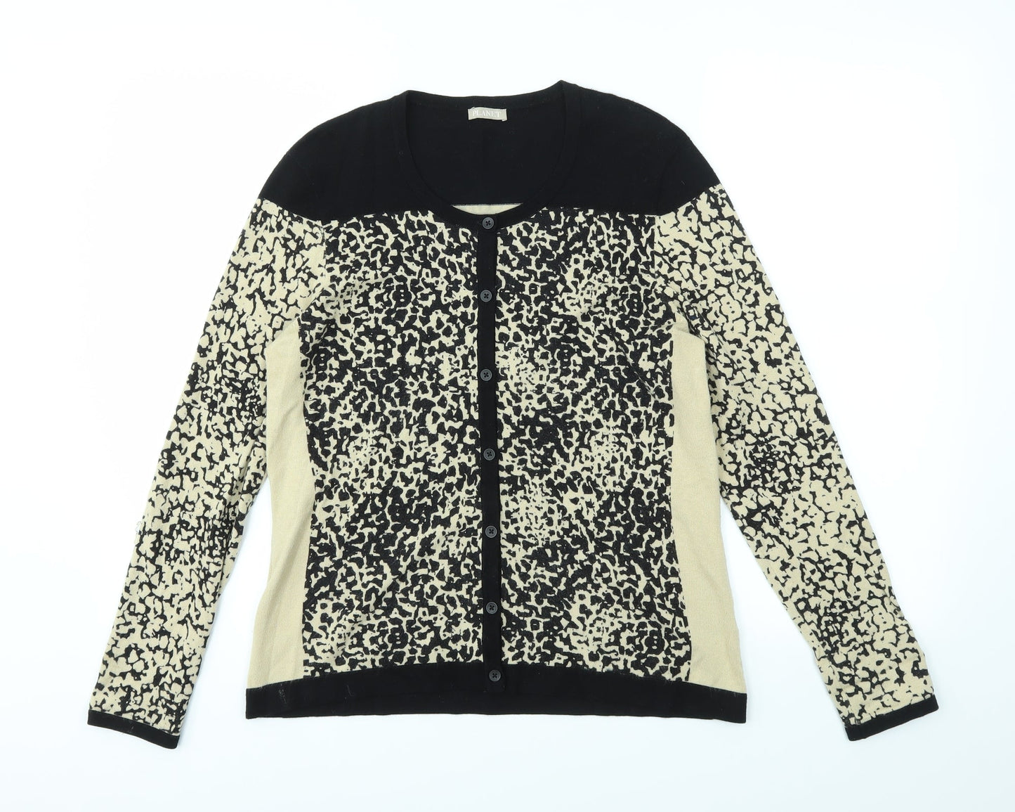 PLANET Womens Multicoloured Animal Print  Cardigan Jumper Size S