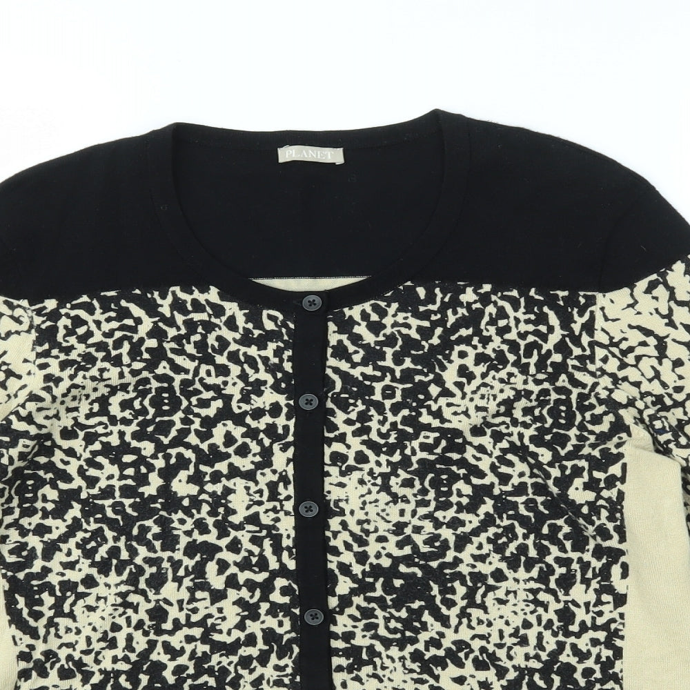 PLANET Womens Multicoloured Animal Print  Cardigan Jumper Size S