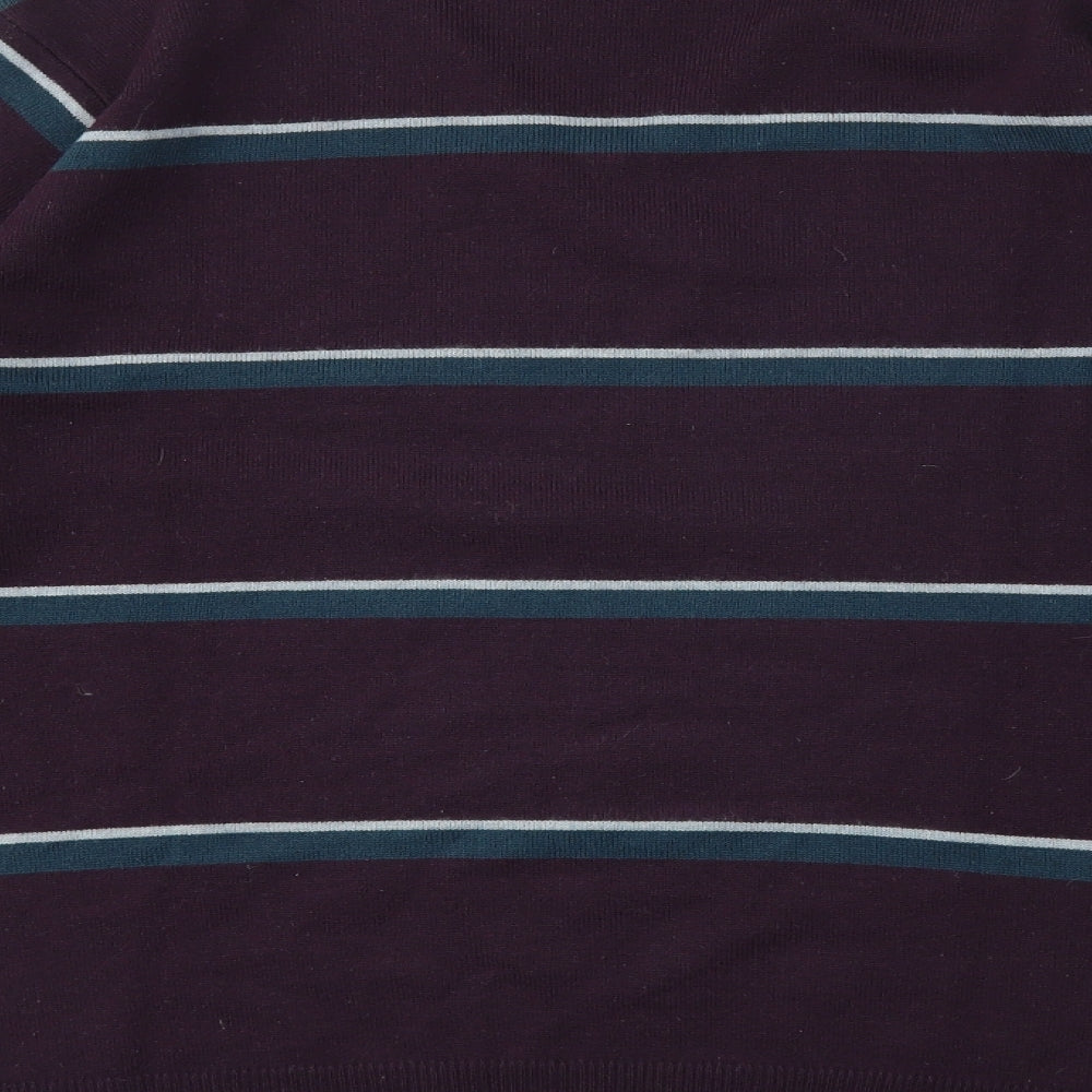 Cedar Wood State Mens Multicoloured Striped  Pullover Sweatshirt Size L