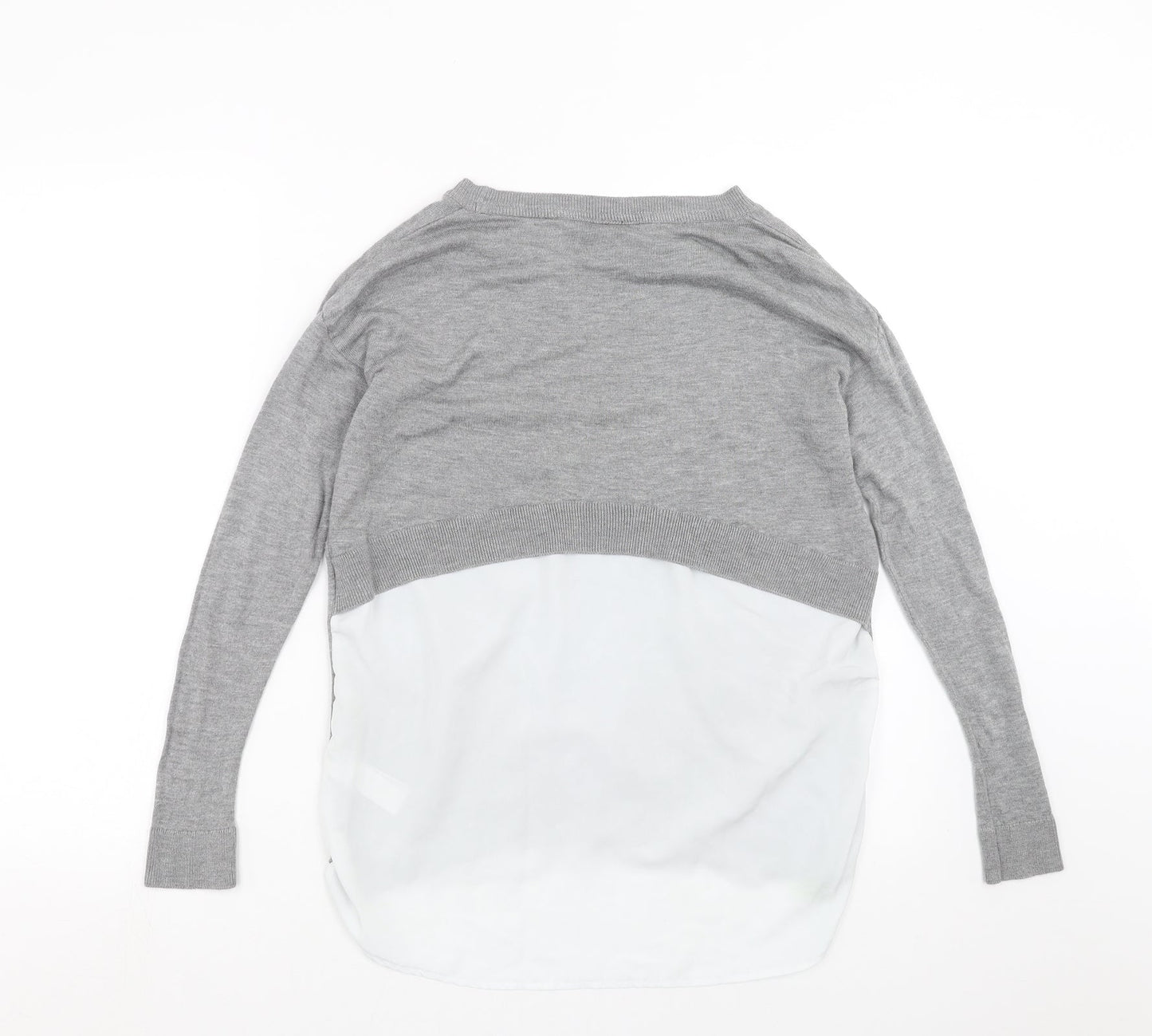 Topshop Womens Grey  Knit Pullover Jumper Size 8